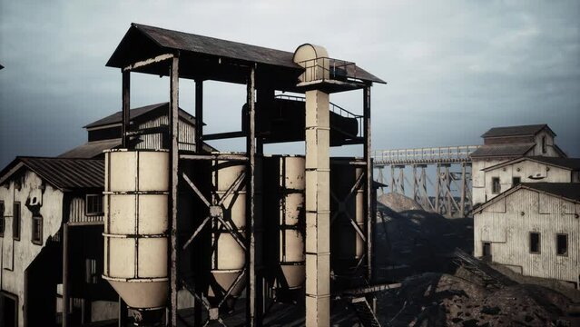 Old abandoned Welsh Coal Mine Pit Gear