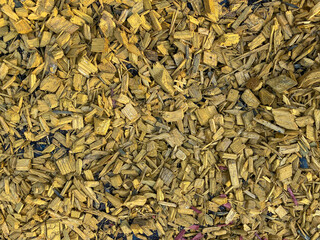 Full frame view of wood chip mulch