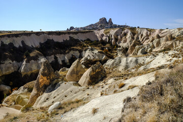 Beautiful mountains and rocks views in Cappadocia, Turkey, Turkey. High quality photo