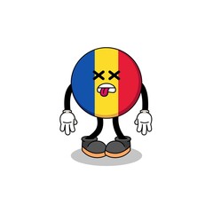 romania flag mascot illustration is dead