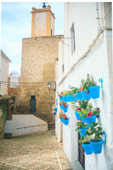 Fototapeta premium patio andaluz en iznajar, andalucia