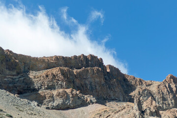 Deserted volcanic landscape with lava fields of the Teide National Park in Tenerife, Canary Islands, Spain