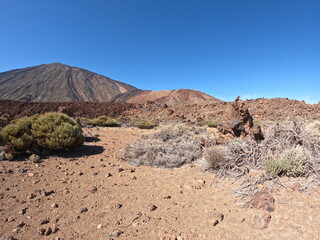 View on the Teide Volcano in Teide national park, Tenerife, Canary Islands, Spain