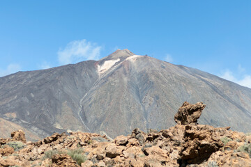 View on the Teide Volcano in Teide national park, Tenerife, Canary Islands, Spain