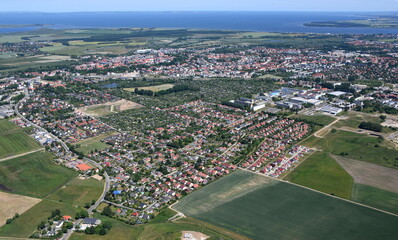Fototapeta na wymiar Greifswald, Fettenvorstadt und Stadtrandsiedlung 2016