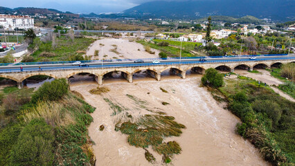 ALTEA, SPAIN, FLOOD IN RIVER ALGAR - 27 MARCH 2022