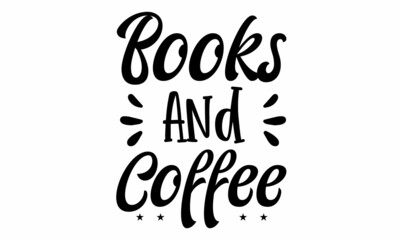 books and coffee SVG Craft Design.