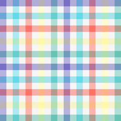 Easter Tartan plaid. Scottish pattern in colorful cage. Scottish cage. Traditional Scottish checkered background. Seamless fabric texture. Vector illustration