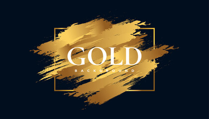 Luxury Black and Gold Background with Brush Style. Golden Grunge Background for Banner or Poster. Scratch and Texture Elements For Design