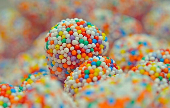 Close-up de gominolas multicolor