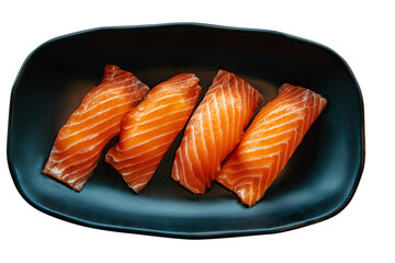 apanese Cuisine Sushi. Fresh and delicious Sushi isolate white background.