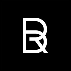letter BR Logo Design , logo letter br combination , logo br abstract 