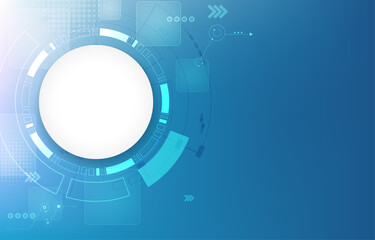 Abstract vector technology computer display. futuristic technology background