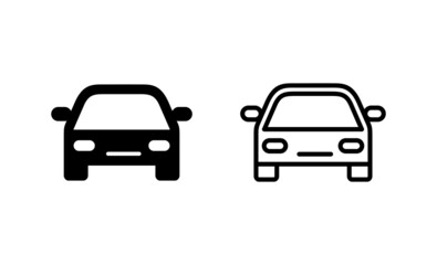 Fototapeta na wymiar Car icon vector. car sign and symbol. small sedan