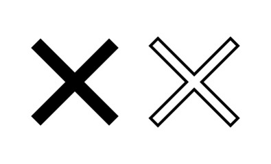 Fototapeta premium Close icon vector. Delete sign and symbol. cross sign