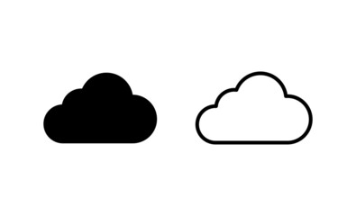 Cloud icon vector. cloud sign and symbol
