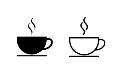 coffee cup icon vector. cup a coffee sign and symbol