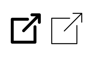 External link icon vector. link sign and symbol. hyperlink symbol