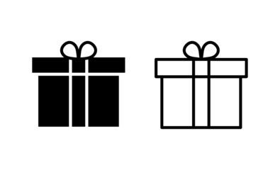 Gift icon vector. gift sign and symbol. birthday gift
