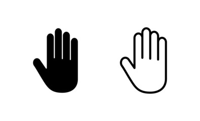 Fototapeta na wymiar Hand icon vector. hand sign and symbol. palm
