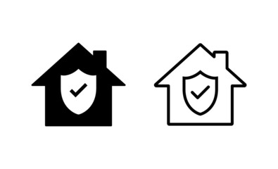 home insurance icon vector. home protection sign and symbol