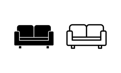 Sofa icon vector. sofa sign and symbol. furniture icon