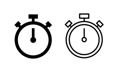 Stopwatch icon vector. Timer sign and symbol. Countdown icon. Period of time