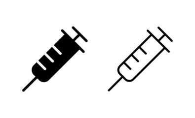 Syringe icon vector. injection sign and symbol.vaccine icon