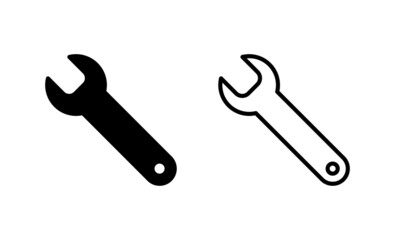 Wrench icon vector. repair icon. tools sign and symbol