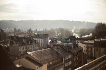 Fototapeta na wymiar View of the city of Pau France Europe
