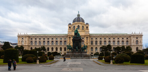 Obraz premium Maria Theresien Platz square in Vienna architecture, capital of Austria. High quality photo