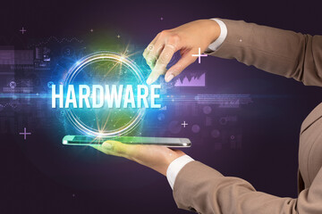 Close-up of a touchscreen, new tech concept