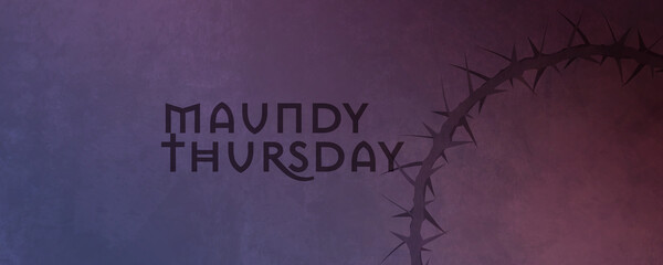 Maundy Thursday with crown of thorns. Known as Service of Shadows, or Tenebrae. Symbolic of the Passion of the Christ