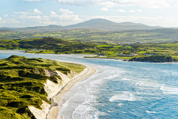 Five Finger Strand and the Dunes of Lagg, Trawbreaga Bay, Inishowen Donegal, Ireland. Dunes here...