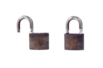 Vintage master key  isolated on white background