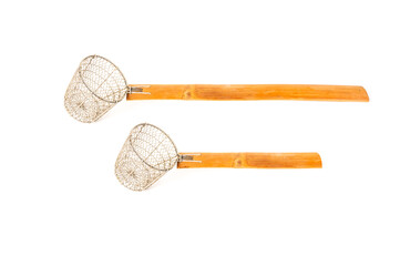 sieve for boiling noodles   isolated on white background