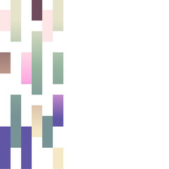 Multiple colors of Pixelated Lines on white background