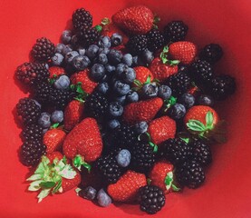 blackberry and raspberry