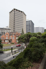 Fototapeta na wymiar Typical view of Wellington City Center in New Zealand.