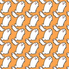seamless pattern of cute dog cartoon