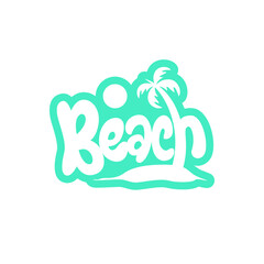 beach logo design. 