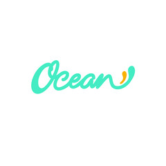 Fototapeta na wymiar ocean logo design. ocean doodle 