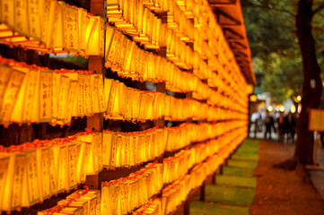 日本　靖国神社　みたままつり　提灯
