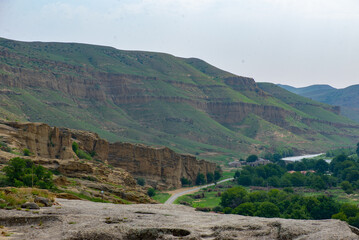 beautiful mountains in georgia and greenery in summer
