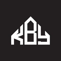 KBY letter logo design on Black background. KBY creative initials letter logo concept. KBY letter design. 
