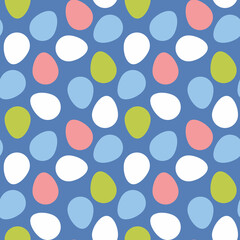 Easter eggs seamless pattern for fabric, gift wrapping paper, wallpaper