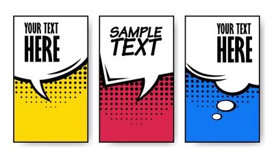 Poster Vector illustration of pop art comic  chat bubble. Suitable for design element of chat bubble poster template, pop art banner concept, and retro cartoon style infographic layout. © KMPro