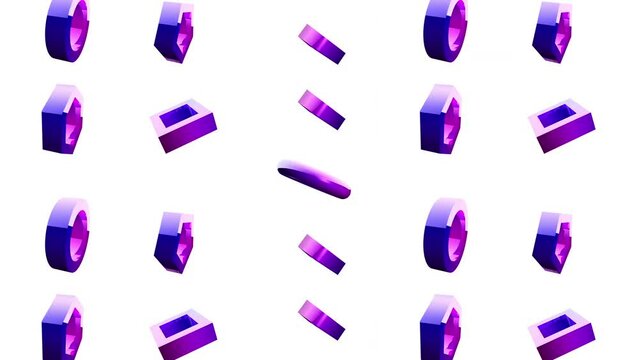 Glowing neon blue red pink spectrum, fluorescent ultraviolet light, modern colorful lighting, Loopable 4K animation 