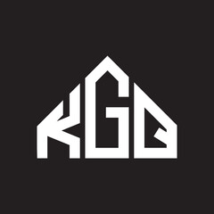 KGQ letter logo design on Black background. KGQ creative initials letter logo concept. KGQ letter design. 
