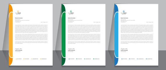 Letterhead Format Template, Business Style Letterhead Design Template. Company Letterhead Template Designs.